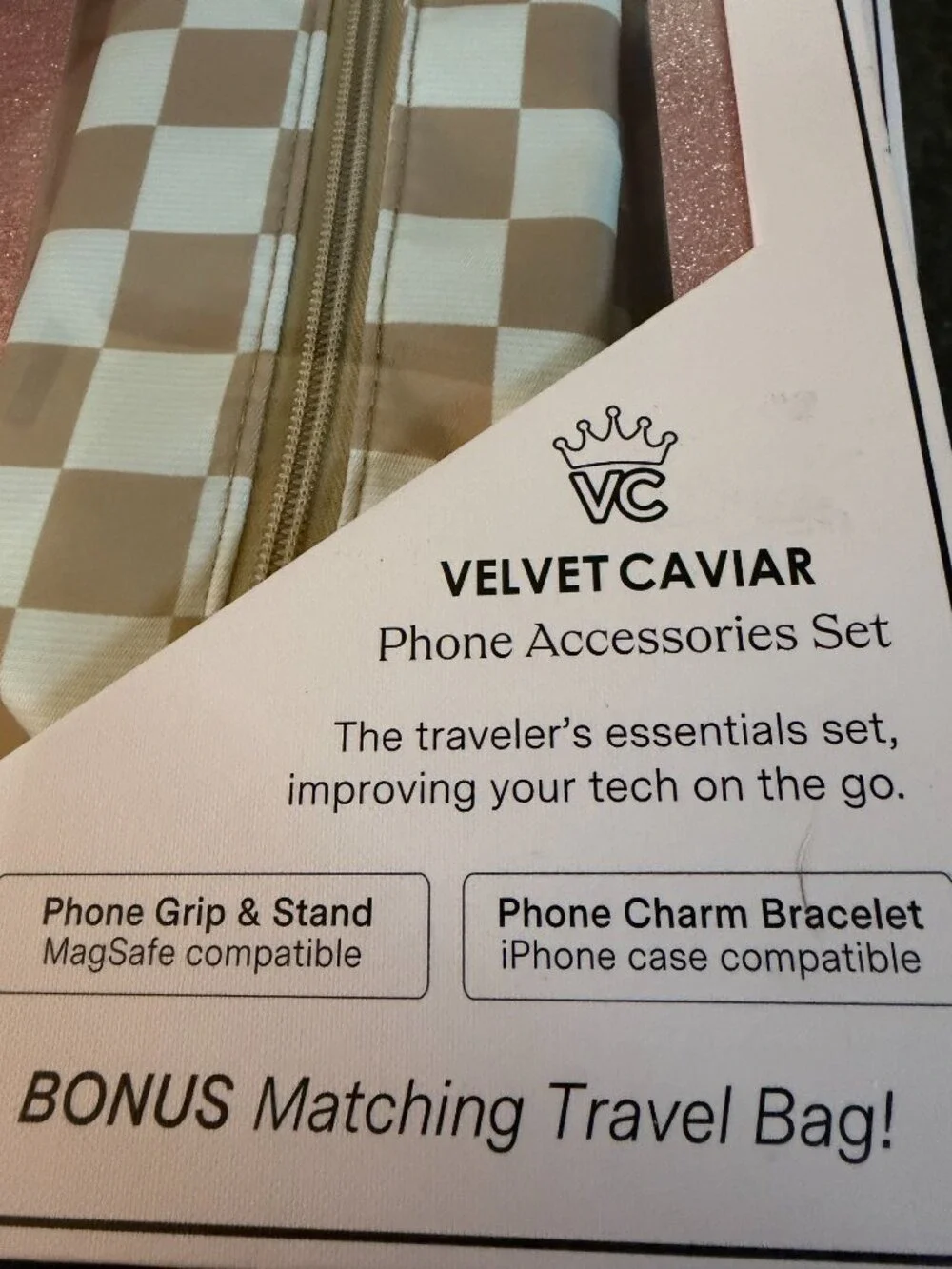 Velvet Caviar Large Gift Set Nude Vibe Checker NWT